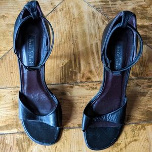 Betsey Johnson Leather 90's Strappy Heel Shoes